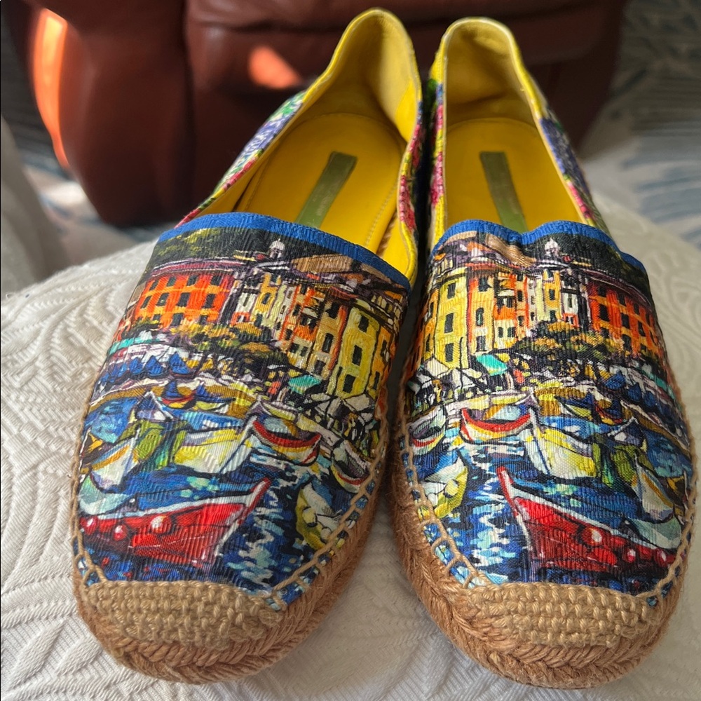 Dolce & Gabbana Portofino Italia Espadrille Loafer Size 9 - Picture 3 of 9